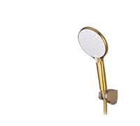Pommeau de douche de luxe à trois fonctions en plastique ABS plaqué or avec support doré et flexible de douche BD667(B)
