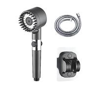 Pommeau de Douche de Massage 4 en 1 Pommeau de Douche Filtré à 3 Modes avec Pommeaux de Douche Multifonctions Portables pour Le Massage des Soins de la Peau et des Cheveux(Tuyau de 1,5 m et Base)