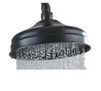 Pommeau de douche effet pluie en laiton huilé noir de 20,3 cm - Expérience de spa haute pression Installation facile pour salle de bain de luxe mise à niveau du système de douche à effet pluie
