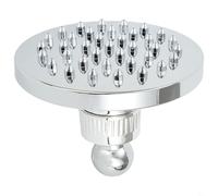 Pommeau de douche en ABS de 4 pouces pour salle de bain avec pulvérisateur supérieur argenté, installation à filetage interne, 10 x 7,7 cm, compatible avec les douches standard