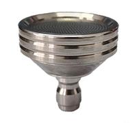 Pommeau de douche en acier inoxydable 1/4 à connexion rapide pour nettoyeur haute pression, embout de pulvérisation robuste pour tâches de nettoyage en extérieur (taille L)