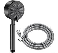 Pommeau de douche en acier inoxydable 304 haute pression trois modes de pulvérisation pluie impulsion et mélange grand panneau 33 x 20 cm compatible avec la plupart des tuyaux (F)