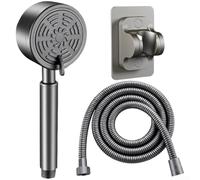 Pommeau de douche en acier inoxydable 304 haute pression trois modes de pulvérisation pluie impulsion et mélange grand panneau 33 x 20 cm Compatible avec la plupart des tuyaux (H)
