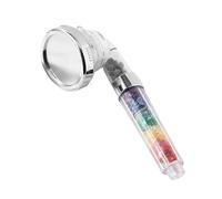 Pommeau de douche en cristal 7 chakras - Pierres précieuses naturelles d'améthyste et quartz rose for une expérience digne d'un spa, économie d'eau à haute pression