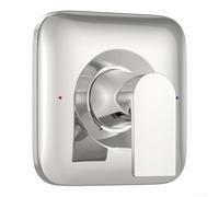 Pommeau de douche en nickel brossé avec valve posi-temp | Finition nickel brossé, corps en acier inoxydable, design carré moderne, résistant au ternissement, facile à nettoyer