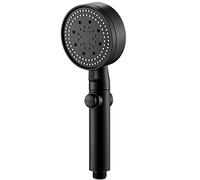 Pommeau de Douche et Tuyau d'économie d'eau Noir, 5 Modes de Douche Haute Pression réglables, arrêt à Une Touche, Massage de l'eau, Douche écologique, Accessoires de Salle de Bain (Couleur