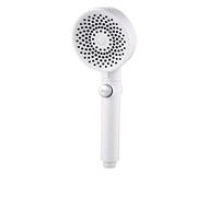 Pommeau de Douche étoilé, 3 Modes réglables, Haute Pression, arrêt à Une Touche, pommeau de Douche à économie d'eau, Pomme de Douche à Effet de Pluie pour Salle de Bain (Couleur: Noir et Argent)