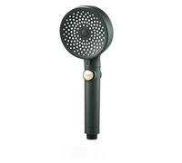 Pommeau de Douche étoilé, 3 Modes réglables, Haute Pression, arrêt à Une Touche, pommeau de Douche à économie d'eau, Pomme de Douche à Effet de Pluie pour Salle de Bain (Couleur: Noir et Argent)