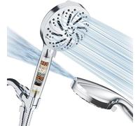 Pommeau de Douche filtré à Main, pommeau de Douche Haute Pression à 10 Jets avec filtres, adoucisseur d'eau, Perles filtrantes pour Eau Dure, élimine Le Chlore, réduit Les démangeaisons