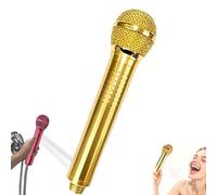 Pommeau De Douche Forme Micro,microphone Shower Head,Pommeau De Douche À Main,Vintage En Forme De Microphone, Tête De Douche Décorative Pour Salle De Bain À La Maison Et Voyages Adultes(A)