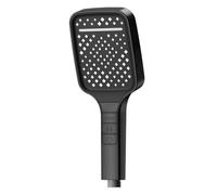Pommeau de Douche Grand Carré - Douchette à Main Économie d'Eau Haute Pression - 7 Modes pour Salle de Bain (Noir)