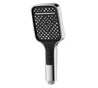 Pommeau de Douche Grand Carré, Douchette à Main, Pommeau Economie Eau Haute Pression, 7 Modes (argent)