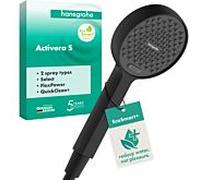 Hansgrohe Douchette à main Activera Select S 95 – 2 jets, EcoSmart – Noir mat (28034670)