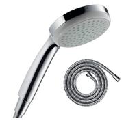 Pommeau de douche HANSGROHE Croma 100 EcoSmart chromé + flexible de douche 2 m HANSGROHE Metaflex chromé