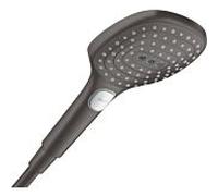 Pommeau de douche hansgrohe Raindance Select E 28728340 Pommeau de douche taille 120 mm, 3 jets, EcoSmart, 8 l/min, chrome noir brossé