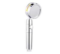 Pommeau de Douche Haute Pression 360° Turbo Fan - Jet Économiseur d'eau Réglable avec Filtres pour Accessoires de Salle de Bain (Rouge)