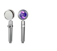 Pommeau de douche haute pression à double turbocompresseur, pommeau hélice ventilateur turbo portatif, massage arrêt une touche(Classic-Purple)