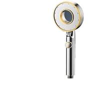 Pommeau de douche haute pression à économie d'eau - Jet réglable sur 3 modes avec pause rapide, ABS for une douche puissante et luxueuse(Silver)