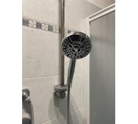 Pommeau De Douche Haute Pression Avec 10 Jets d'Eau Réglables, Filtre Purifiant Intégré Et Montage Facile - Pommeau De Douche Économie D'eau Pour Toute La Famille (9 L/Min) Gris