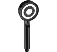 Pommeau de douche haute pression avec 5 modes de pulvérisation, buse manuelle en ABS économe en eau pour pulvérisation puissante sous pression, installation facile sans outil, noir 245 x 80 mm