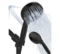 Pommeau de douche haute pression avec 7 modes de lavage intégré pour nettoyer la baignoire, tuile et animaux domestiques, pommeau de douche hydro-pluie à haut débit de 12,7 cm avec tuyau en acier