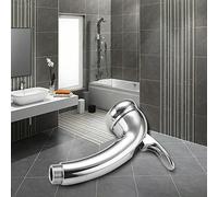 Pommeau de douche haute pression avec filetage 1,27 cm Chromé avec levier marche/arrêt Convient pour baignoires, bateaux, caravanes, camping-cars et salons de coiffure