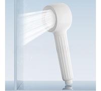 Pommeau de douche haute pression blanc nuage avec deux modes de pulvérisation, rotation à 360 degrés, design anti-obstruction pour un soin doux de la peau et un massage, matériau ABS facile à