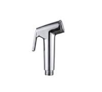 Pommeau de douche Haute Pression Commande Bouton Poussoir ABS Argent