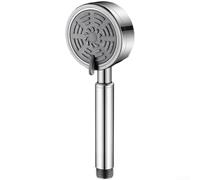 Pommeau de douche haute pression en acier inoxydable 304, 3 modes de pulvérisation à impulsion, support mural pour systèmes à faible débit, finition grise (A)