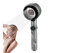 Pommeau de douche haute pression, pulvérisateur cinq modes, tête de salle de bain avec brosse intégrée, unité à main portable, économie d'eau avec installation facile, mise à niveau de la