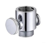 Pommeau de douche inverseur et régulateur de débit avec interrupteur d'arrêt réglable, convient pour bras de douche et pulvérisateur de bidet avec filetage G 1/2 (argent)