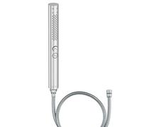 Pommeau de douche JACOB DELAFON Shift+ rond 2 jets chromé + flexible 175 cm métal