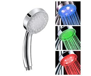 Pommeau de douche LED pour salle de bain, 3 changements de couleur, lumière à incandescence d'eau, capteur de température, pommeau de douche, contrôle de la température, affichage numérique de la