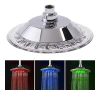 Pommeau de douche LED qui s'allume automatiquement avec le débit d'eau, pas de piles requises, construction ABS pour un usage quotidien