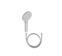 Pommeau de douche Metro 3 jets chrome avec flexible anti-torsion 175 cm