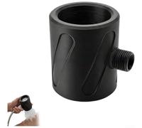 Pommeau de douche minimaliste fabriqué par processus d'impression 3D avec accent sur l'optimisation de la pression et la compatibilité des tuyaux (noir)