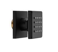 Pommeau de Douche Mural carré en Laiton Massif de 5 cm (2 Pouces), réglable, pour Une expérience Spa, Noir, Vendu à l'unité