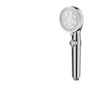 Pommeau de Douche Noir Haute Pression 5 Fonctions avec Bouton Marche/arrêt, Douche à économie d'eau, pommeau de Douche réglable (Couleur : Douche argentée)