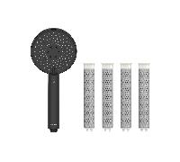 Pommeau de douche Philips avec 4 filtres de rechange Noir