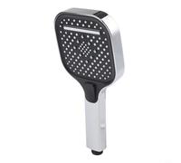 Pommeau de douche polyvalent avec réglages de brume et de vagues et bouton antidérapant pour une utilisation facile à une seule main en couleur grise (argent)
