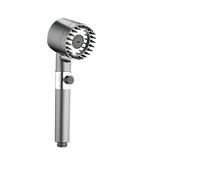 Pommeau de douche Pommeau de douche à filtre haute pression, jet réglable 3 modes, avec brosse massage, robinet pluie, ensemble, accessoire salle bain pour salle bain(Grey Shower Bracket)