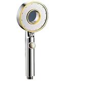 Pommeau de douche Pommeau de douche haute pression, 3 modes réglables, économie d'eau, arrêt à une touche, buse pulvérisation, accessoire robinet salle bain pour salle bain(Silver)