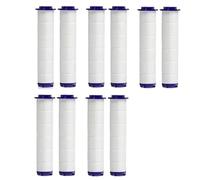 Pommeau de Douche Pommeau de douche haute pression à double turbocompresseur, pommeau hélice ventilateur turbo portatif, massage arrêt une touche Salle de bain(10 pcs filter elemen)