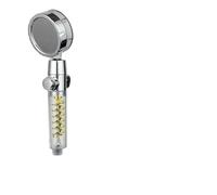 Pommeau de Douche Pommeau de douche haute pression à double turbocompresseur, pommeau hélice ventilateur turbo portatif, massage arrêt une touche Salle de bain(Upgrade-Gold)