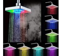 Pommeau de douche, Pommeau de douche LED à haute pression avec changement de couleur Romantique Ajustement Universel pour Hôtel Salle de Bains Home (7 Couleurs)