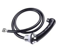 Pommeau de douche professionnel avec tuyau - Buse de pulvérisation non pressurisée noire pour le lavage des cheveux, tuyau souple pour salon de coiffure et salon de beauté, idéal pour le soin des