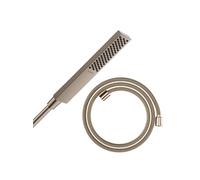 Pommeau de douche Pulsify E 100 EcoSmart bronze brossé + flexible de douche HANSGROHE Designflex 200 cm bronze brossé