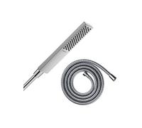 Pommeau de douche Pulsify E 100 EcoSmart chromé + flexible de douche 1,60 m HANSGROHE Metaflex chromé