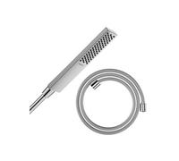 Pommeau de douche Pulsify E 100 EcoSmart chromé + flexible de douche HANSGROHE Designflex 200 cm chromé