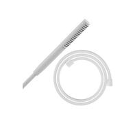 Pommeau de douche Pulsify S 100 EcoSmart blanc mat + flexible de douche HANSGROHE Designflex 200 cm blanc mat